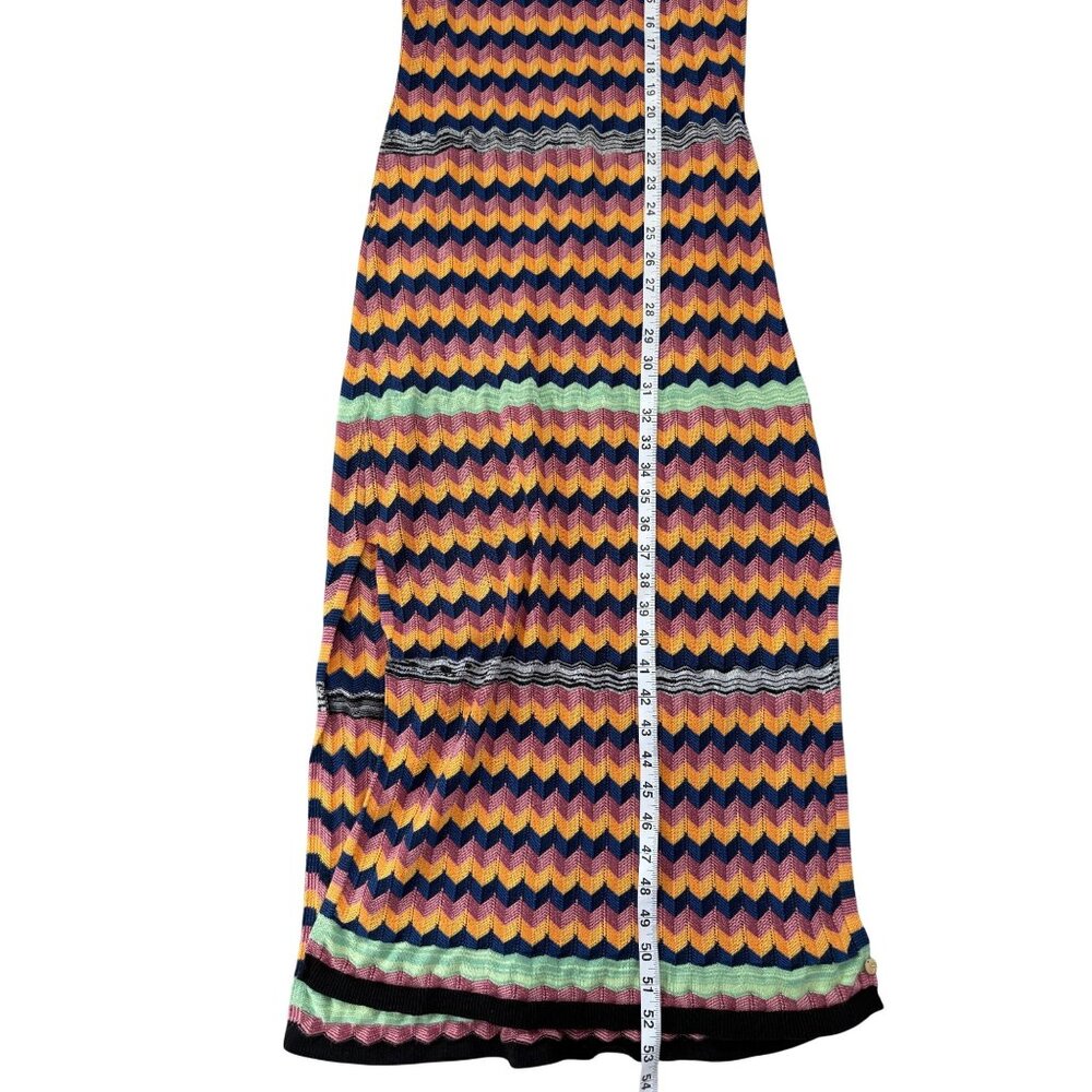 Scotch & Soda Women Size S Chevron Knit Maxi Dress Sleeveless Cotton Artsy Beach - Picture 8 of 8
